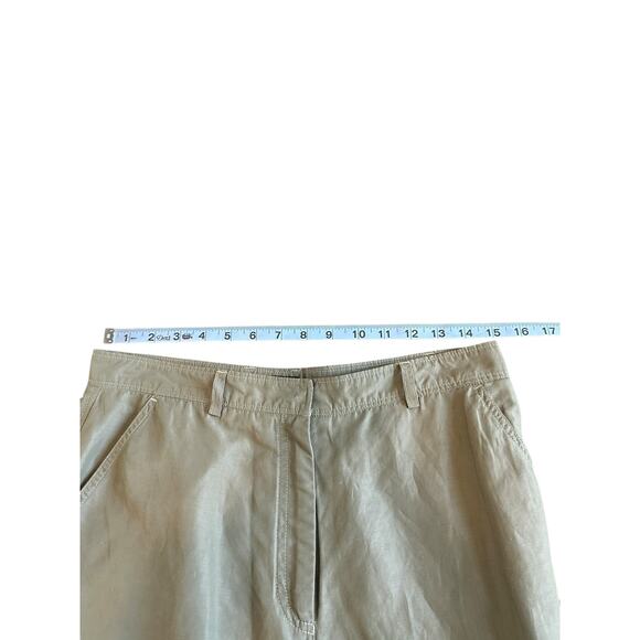 Cambio Pants Gray Basic Casual‎ Linen Blend Relaxed Cropped Pants Size 10 - Picture 12 of 15